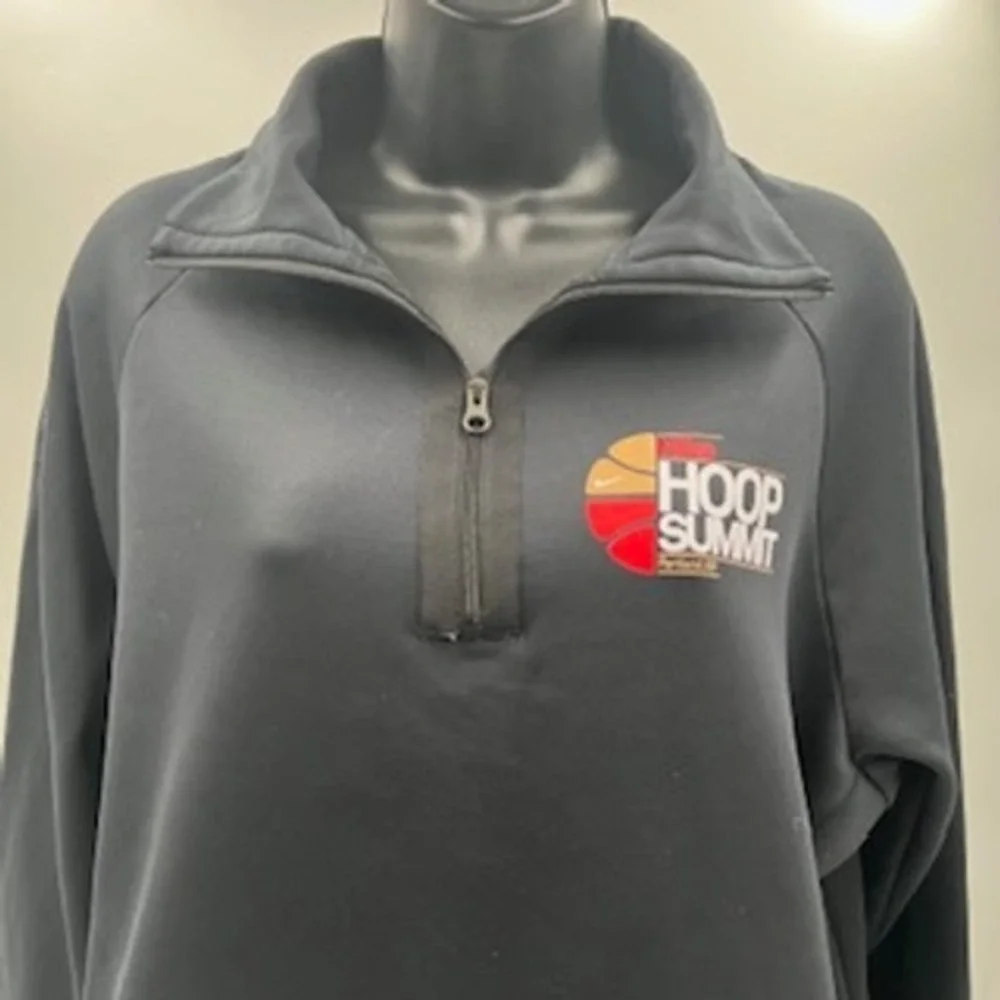 Nike Hoop Summit Portland OR Quarter Zip Pullover Black Womens Large L